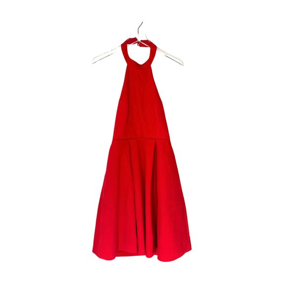 Keepsake the Label Pleated Swing‎ Halter City Heat Party Cocktail Dress Large - Picture 3 of 14